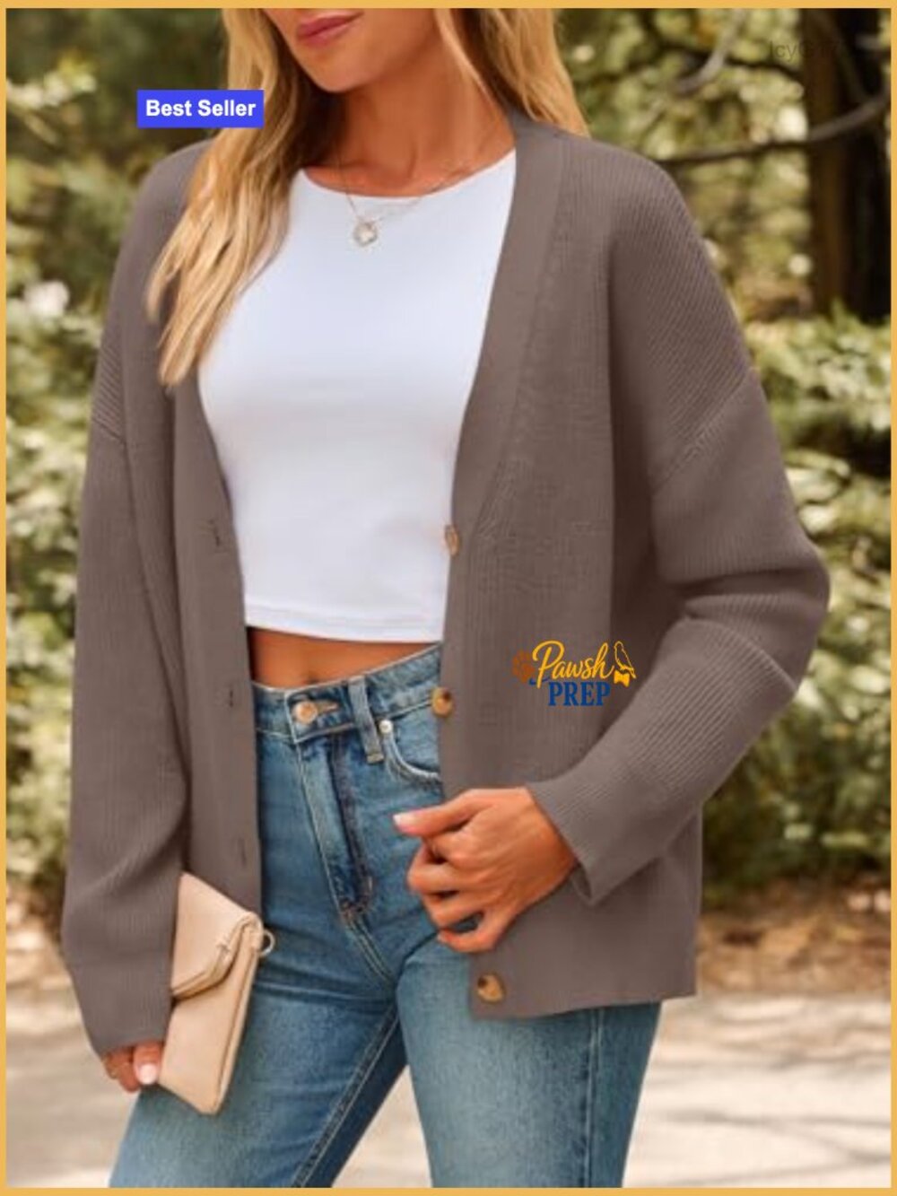Oversized Lightweight Cardigan Sweater Open Front V-Neck Button Down Long - Picture 3 of 6